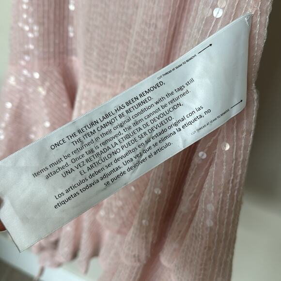 NWT MAC DUGGAL 10796 Rose Pink Sequin Asymmetrical Spaghetti Strap Dress Women’s - Picture 6 of 8